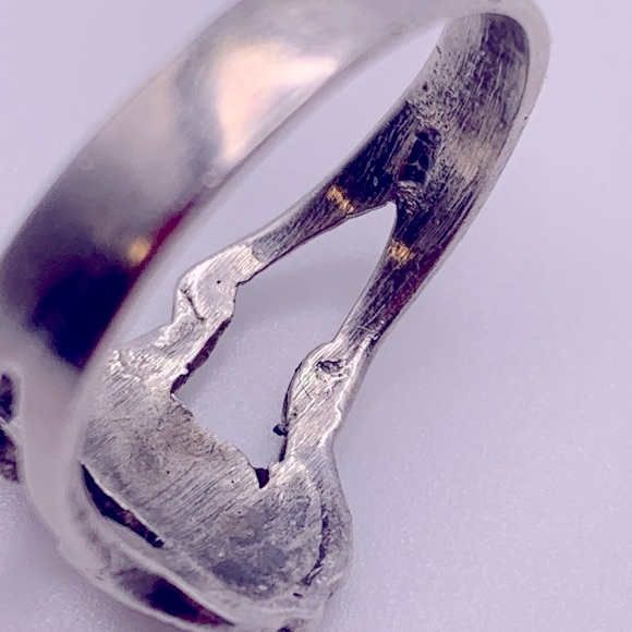 💝Vintage Marcasites Frog Ring Silver 925 - Picture 6 of 7